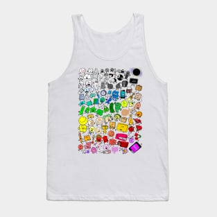 BFDI Inanimate Insanity All Characters (Transparent) Tank Top